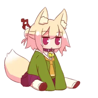 ❤️ Аниме, Каваий, Девушка-лиса, Чиби, Манга, Кэмономими telegram sticker