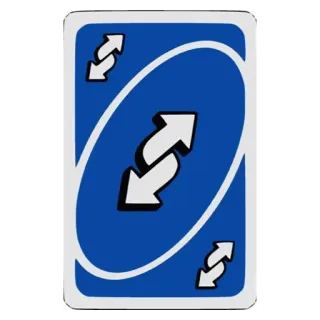 💟 uno, reversa, carta, juego telegram sticker