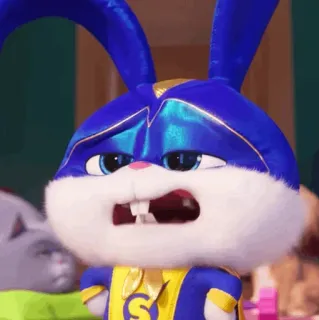❄ Snowball The Secret Life of Pets rabbit, bunny, animal, pet, cartoon telegram sticker