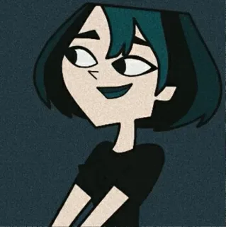 🌿 Gwen Total Drama kartun, Gwen, Total Drama, animasi, emo, remaja telegram sticker