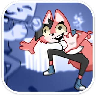 😬 desenho animado, raposa, personagem, animação telegram sticker
