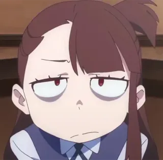 😑 Akko Kagari Little Witch Academia Anime, Cartone animato, Strega, Espressione facciale, Akko Kagari, Little Witch Academia telegram sticker