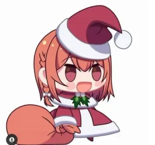 🎅 noël, père noël, animé, mignon, fête, festif, dessin animé whatsapp sticker