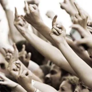 🖕 dedo do meio, gesto ofensivo, protesto, multidão, rude, obsceno telegram sticker