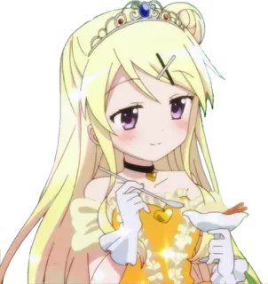🐱 Anime, Meisje, Prinses, Leuk, Eten, Dessert whatsapp sticker
