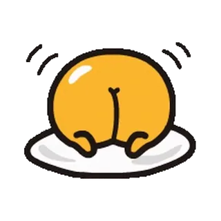 👌 Gudetama jajko, leniwy, kreskówka, Gudetama, Sanrio telegram sticker