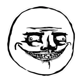 👹 Meme, Trollface, Internet Meme, Ausdruck, Lustig, Humor telegram sticker