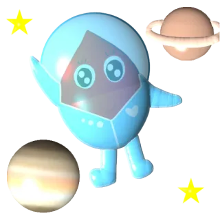 🧑‍🚀 planète, dessin animé, espace, mignon, personnage telegram sticker
