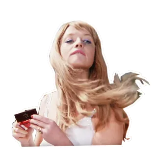 😍 mujer, rubia, maquillaje, retrato, belleza, glamour whatsapp sticker