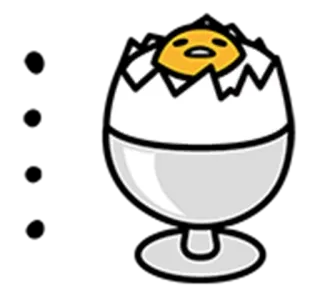 😑 Gudetama กุเดทามะ, ไข่, ขี้เกียจ, การ์ตูน, ซานริโอ้, น่ารัก telegram sticker