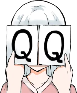 😭 QQ Аниме, Манга, Вопрос, Выражение, Лицо, Персонаж telegram sticker