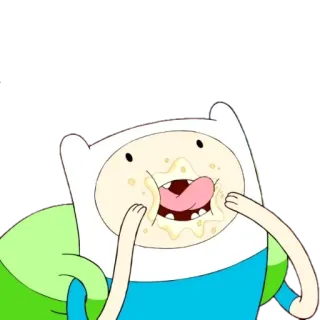 😋 Finn Adventure Time Adventure Time, Finn, Cartoon, Animation telegram sticker