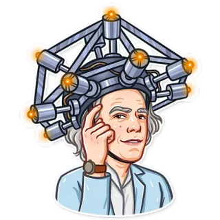 😏 Doc Brown Back to the Future doc brown, back to the future, science, inventor, movie, fiction, character telegram sticker