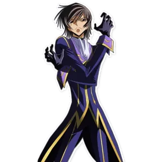 😟 Lelouch Lamperouge Code Geass anime, character, lelouch, code geass, fanart telegram sticker