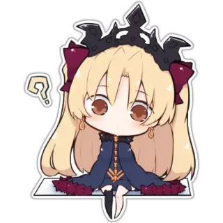 🤔 anime, chibi, mignon, question, autocollant telegram sticker