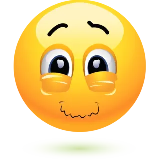 ☺️ 表情符号, 倒脸, 笑脸, 表情, 黄色 telegram sticker