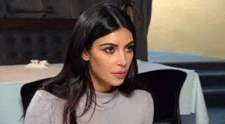 😠 Kim Kardashian celebrity, woman, portrait, television personality telegram sticker