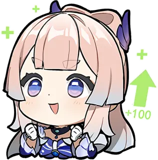 😀 Kokomi Genshin Impact +100 อนิเมะ, สติกเกอร์, โคโคมิ, เก็นชิน อิมแพ็ค, วิดีโอเกม, น่ารัก telegram sticker