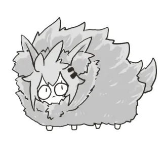 🐺 cartoon, animal, character, fluffy, cute telegram sticker