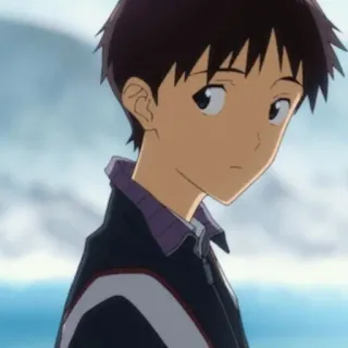 💕 Shinji Ikari Neon Genesis Evangelion アニメ, キャラクター, シンジ, エヴァンゲリオン telegram sticker