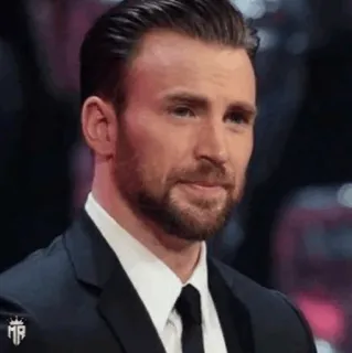 🇺🇸 Chris Evans 배우, 유명인, 남자, 초상화, 미소, 정장, 크리스 에반스 telegram sticker