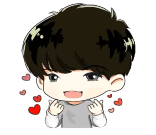 ❤ 韩语, 爱, 心, 可爱, 动漫, 韩流, 卡通 telegram sticker