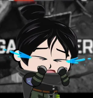 😭 Wraith Apex Legends apex legends, wraith, emote, crying, video game telegram sticker
