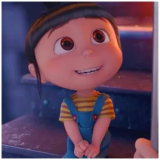😁 Agnes Despicable Me kartun, film, animasi, karakter, gadis, imut telegram sticker