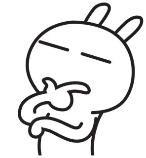 🤔 kreskówka, postać, gest, obraźliwe telegram sticker