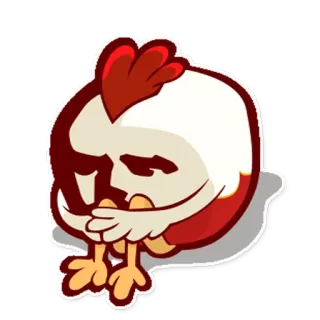 😣 chicken, bird, animal, cartoon, cute telegram sticker