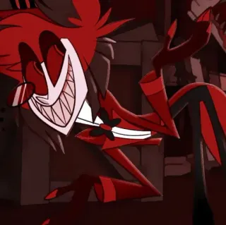 🧨 Alastor Hazbin Hotel demone, radio, sorriso, Alastor, Hazbin Hotel, cartone animato telegram sticker
