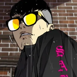 🍸 SAVA Anime, Cartone animato, Occhiali da sole, Pioggia, Giacca a vento whatsapp sticker