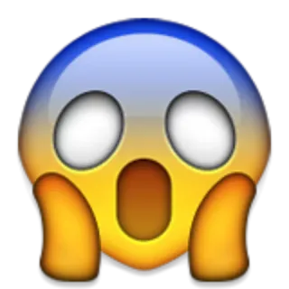 😱 Эмодзи, В шоке, Страх, Крик, Удивление, Паника telegram sticker