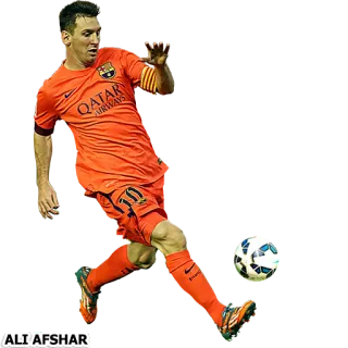 ⚽ Lionel Messi ALI'AFSHAR sepak bola, sepak bola, olahraga, atlet, Messi telegram sticker