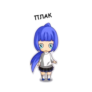 😭 ПЛАК อนิเมะ, การ์ตูน, ร้องไห้, เศร้า, อารมณ์, จิบิ telegram sticker