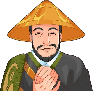 ☺️ азиатский, биткойн, крипто, шляпа, богатство, деньги telegram sticker
