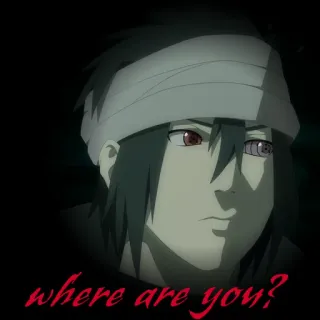 😦 Sasuke Naruto where are you? anime, sasuke, naruto, manga, uchiha, sharingan telegram sticker