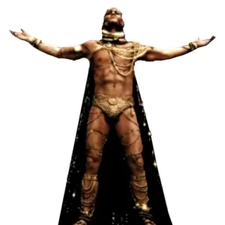😋 hombre, antiguo, guerrero, capa, armadura, musculoso telegram sticker