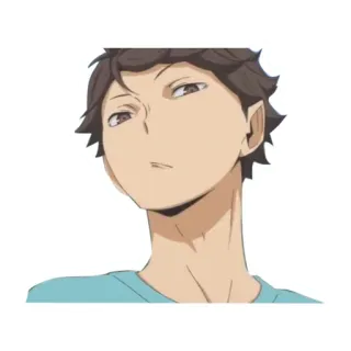 😌 Oikawa Tooru Haikyuu!! อนิเมะ, ไฮคิว!!, โออิคาวะ โทรุ, ตัวละคร, กีฬา, วอลเลย์บอล telegram sticker