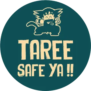❤ Goku TAREE SAFE YA!! goku, peace, dragon ball z, safe, taree telegram sticker