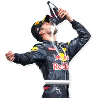🥂 Daniel Ricciardo daniel ricciardo, fórmula 1, f1, carreras, zapato, celebración, ganador whatsapp sticker