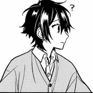 🖤 Anime, Manga, Junge, Frage, Süß, Student telegram sticker