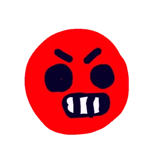 🤬 生气, 脸, 红色, 表情符号 telegram sticker