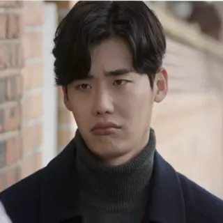 ☹️ người đàn ông, người Hàn Quốc, buồn bã, nghiêm túc, biểu cảm telegram sticker