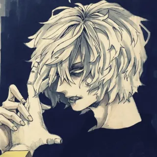 😒 Tomura Shigaraki My Hero Academia Anime, Manga, Bösewicht, Shonen, Böse whatsapp sticker