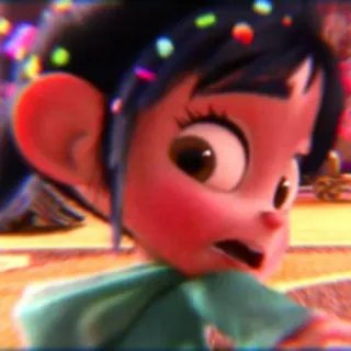 🩰 Vanellope von Schweetz Wreck-It Ralph Vanellope, Disney, ¡Rompe Ralph!, Dibujos animados, Personaje, Animado telegram sticker