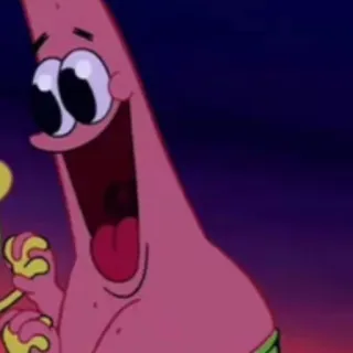 ✨ Patrick Star Spongebob Squarepants dessin animé, joyeux, Bob l'éponge, Nickelodeon, ami telegram sticker