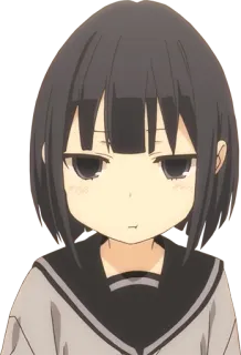 😒 anime, girl, school uniform, character, manga, kawaii telegram sticker