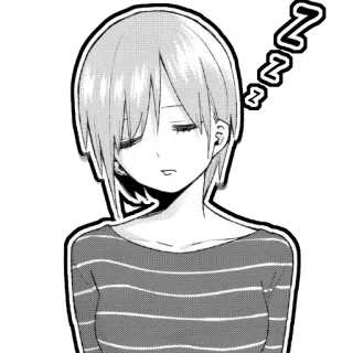 😴 Anime, Gadis, Tidur, Tertidur, zzz, Kartun whatsapp sticker