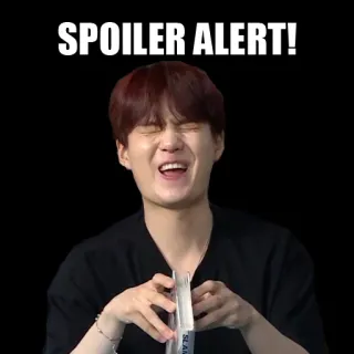 😈 SPOILER ALERT! 스포일러, 경고, 주의, 밈, 웃긴 telegram sticker